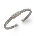 Mesh Bangle Bracelet in 14k Gold and (1/8 ct. )