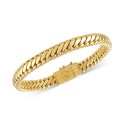 Heavy Serpentine Bracelet in 14k Gold-Plated