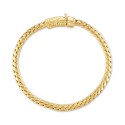 Heavy Serpentine Bracelet in 14k Gold-Plated