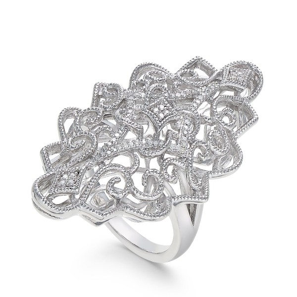 Filigree Statement Ring (1/10 ct. )