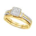 Square Cluster Ring (1/4 ct. ) in 14k Gold-Plated or