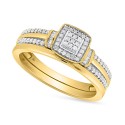 Square Cluster Ring (1/4 ct. ) in 14k Gold-Plated or