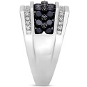 Men's Black & White Ring (2 ct. ) in 10k White Gold