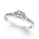 Promise Ring in 10k White gold (1/4 ct. )