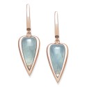 Milky Aquamarine Drop Earrings in Gold over