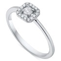 Square Engagement Ring (1/5 ct. ) in 14k White Yellow or Gold