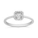 Square Engagement Ring (1/5 ct. ) in 14k White Yellow or Gold