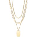 3-Row Chain Pendant Necklace 16