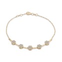 Flower Cluster Bracelet (1/2 ct. ) in 10k Gold