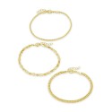 Women's Bold Chain Bracelet Set of 3