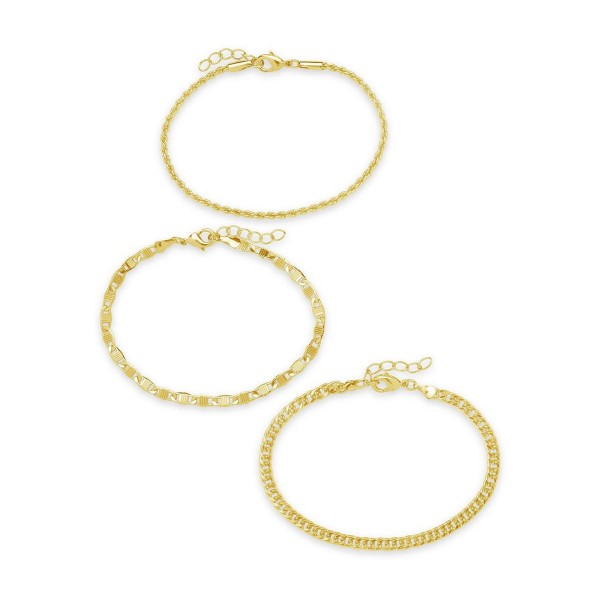 Women's Bold Chain Bracelet Set of 3