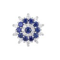 Sapphire (5/8 ct. ) & White Sapphire (1/3 ct. ) Flower Stud Earrings in 14k Gold-Plated (Also in & )