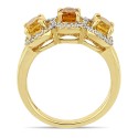 Citrine (1-1/3 ct.) and (1/5 ct.) 3- Ring in 18k Yellow Gold over