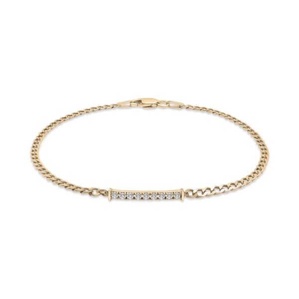 Bar Bracelet (1/6 ct. ) in Gold Vermeil