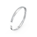 Intertwining Double-Row Bangle Bracelet