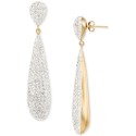 Pavé Elongated Drop Earrings