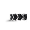 Black Spinel Pave Hearts Eternity Ring