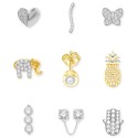 Single Stud Earring Collection in 14k White or Yellow Gold