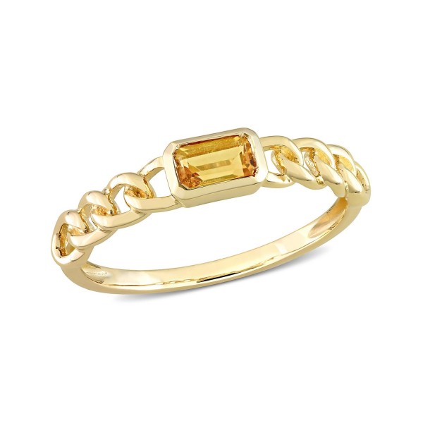 10K Yellow Gold Plated Citrine Ring