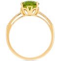 Peridot (2-3/4 ct. ) & (1/20 ct. ) Ring in 14k Gold