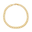 Beveled Chain Bracelet in 10k Gold