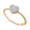 Heart Cluster Ring (1/6 ct. ) in 14k Gold