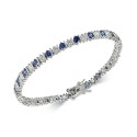 Blue Cubic Tennis Bracelet